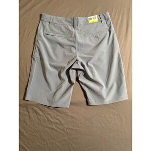Hang Ten Mens Hybrid Walk Shorts Size 32 Blue Grey Micro Check Quick Dry New